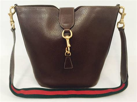 gucci brown leather bucket bag|Gucci brown leather crossbody bag.